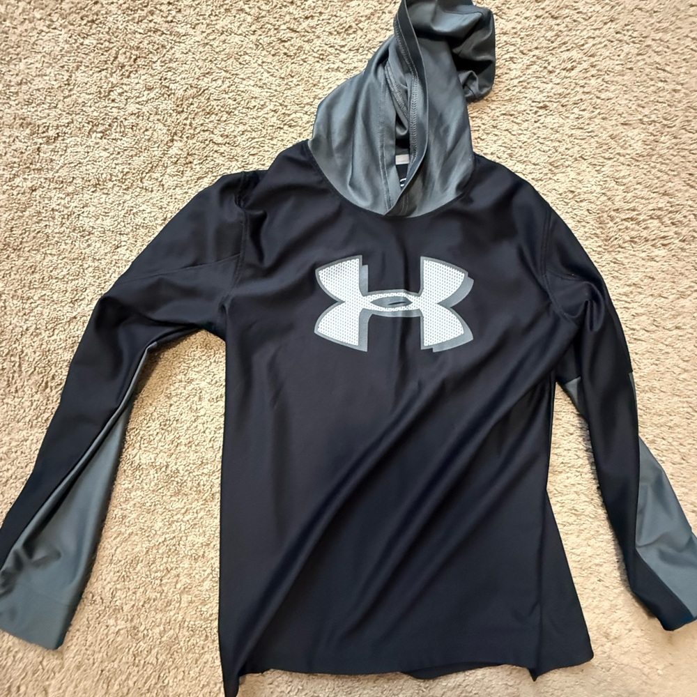 Under Armour Black and Gray Kids Hoodie
